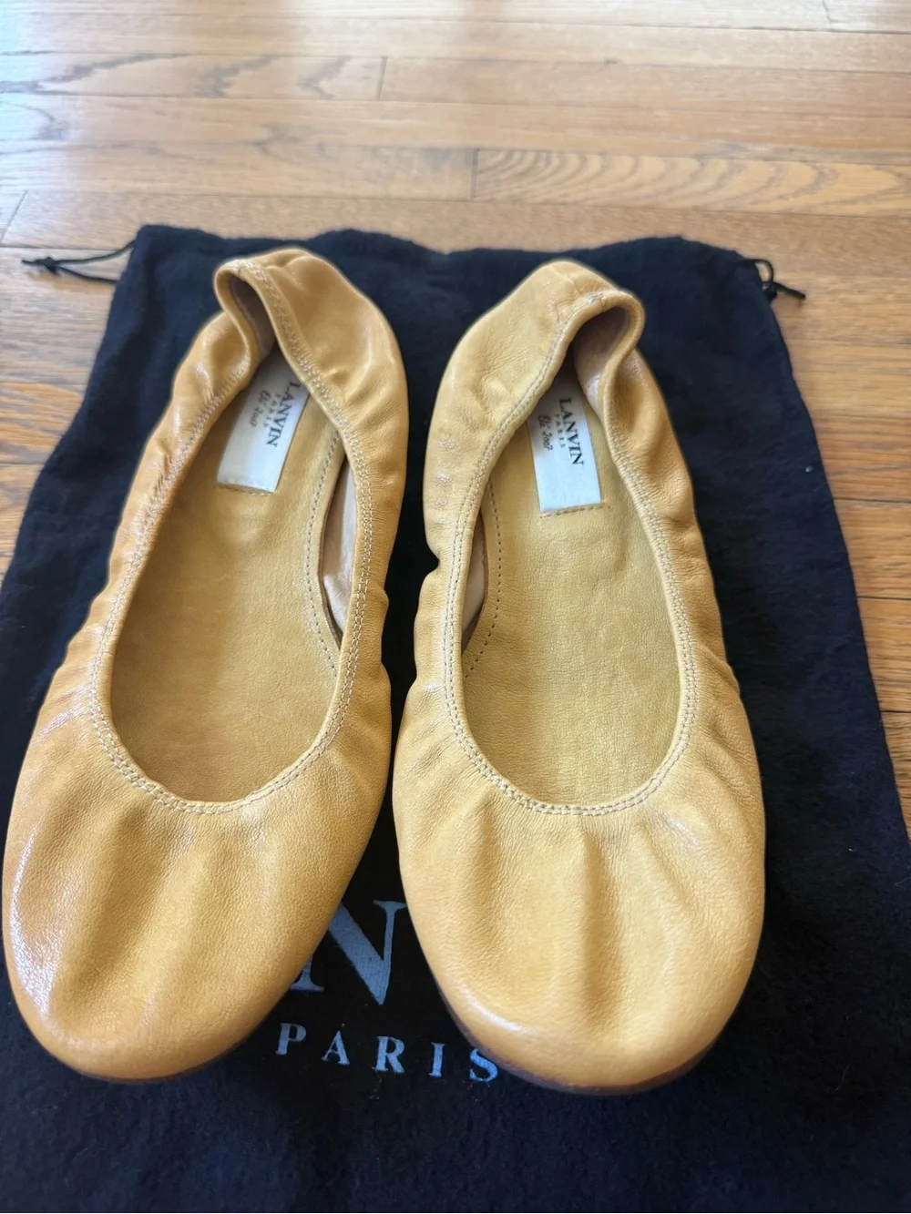 NWT Lanvin Yellow Ballet Flats